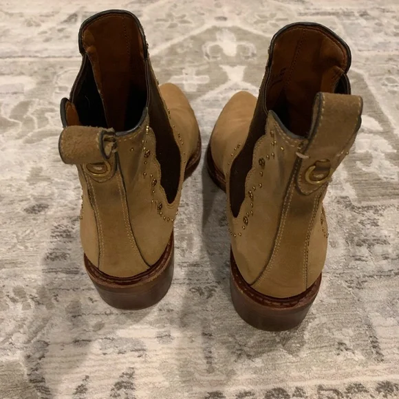 Coach Tan Suede Ankle Boots